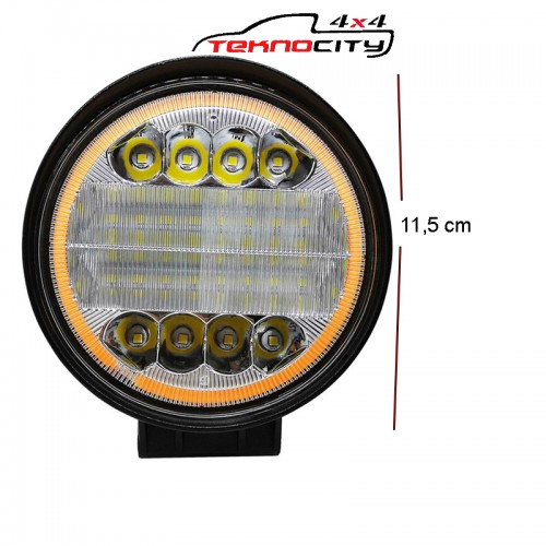 OFFROAD SİS LAMBASI YUVARLAK KIRMIZI ANGEL EYESLİ 6000K BEYAZ- LED